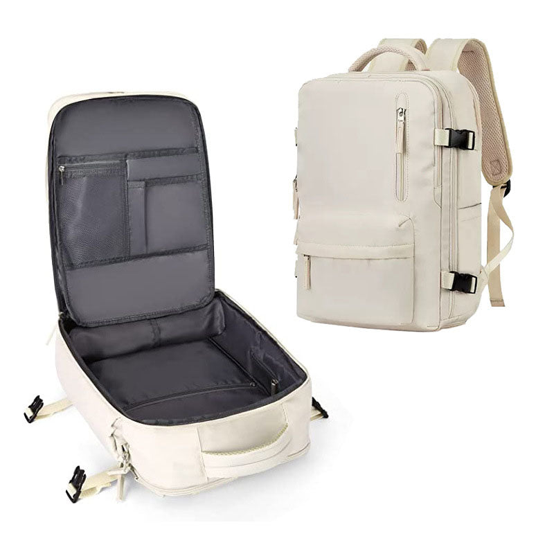 Travel Backpack for Women – Durable Oxford Cloth Carry‑On with 20–35L Capacity, Laptop Sleeve, Expandable, Water‑Resistant